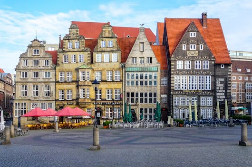 Blick auf Gebäude des Bremer Marktplatzes